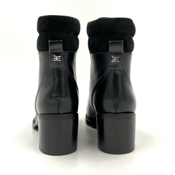 Sam Edelman Black Lace Up Manchester Boots Size 6 - Picture 3 of 8
